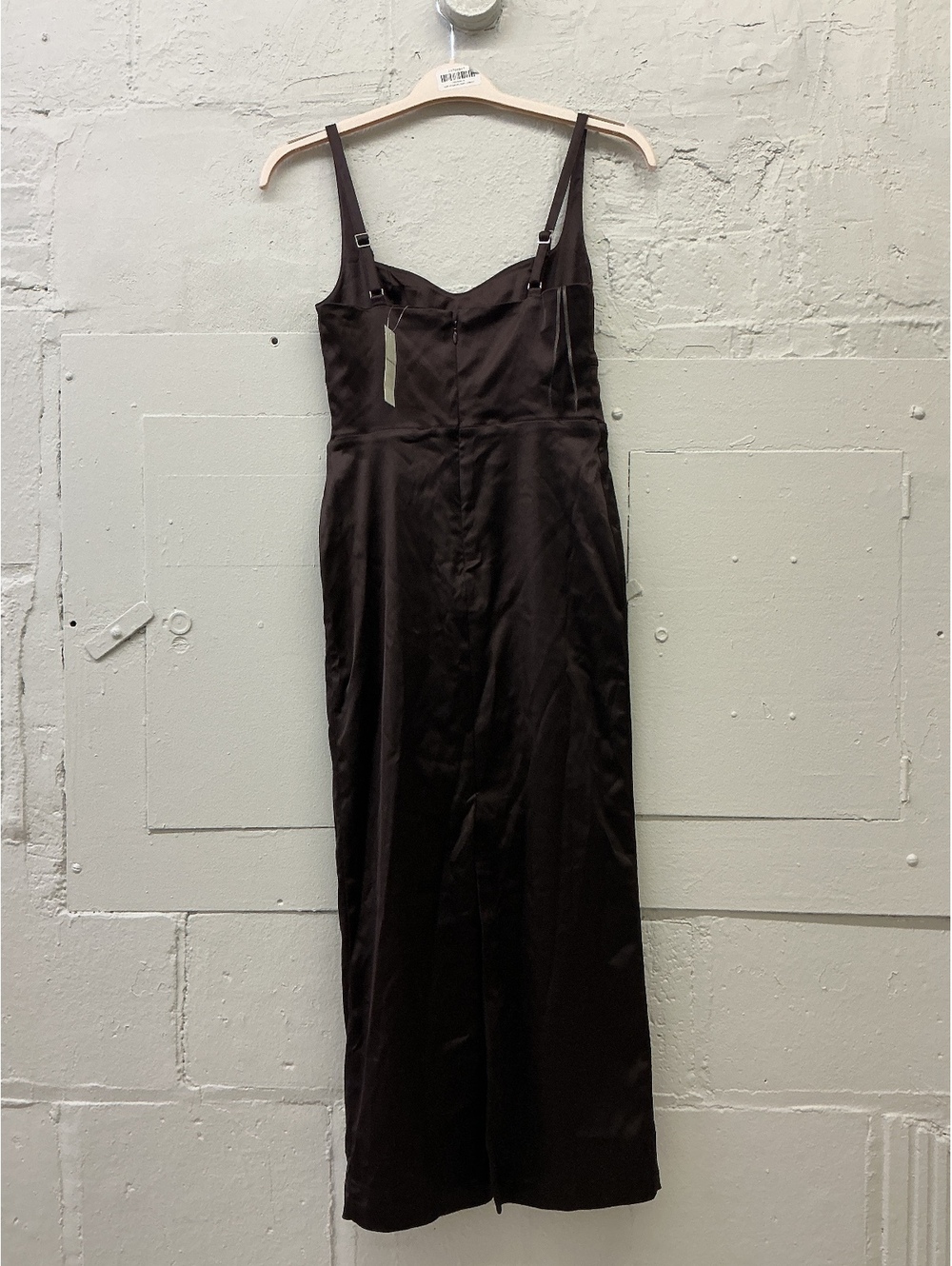 Abercrombie & Fitch Brown Satin Midi Dress - Picture 2 of 6